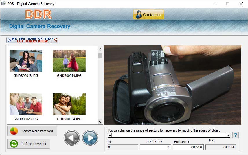 Digital Camera Picture Recovery