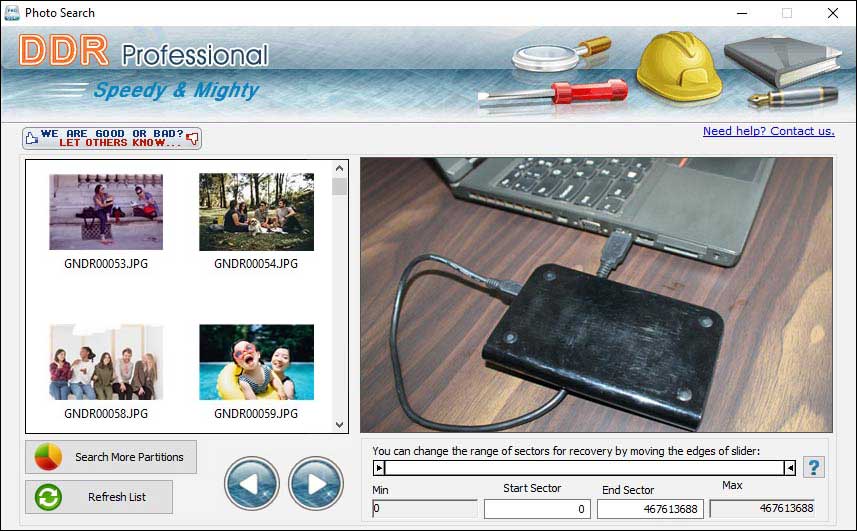 Screenshot of Professional Data Recovery 4.0.1.6