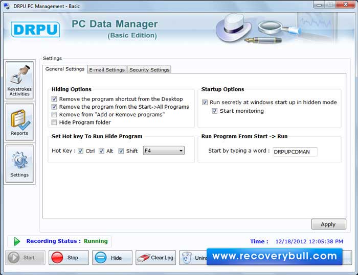 Screenshot of Computer Keylogger