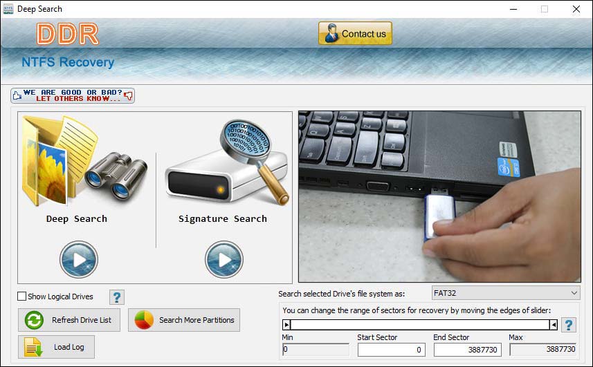 Screenshot of NTFS Recovery Software