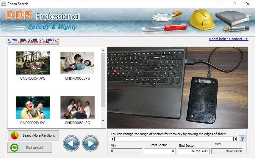 Windows Vista Files Recovery Tool screen shot