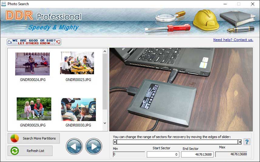 Screenshot of Professional Data Recovery Tools