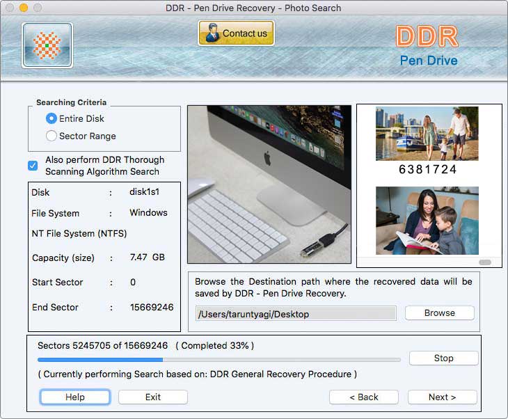 Screenshot of Mac USB Drive Recovery