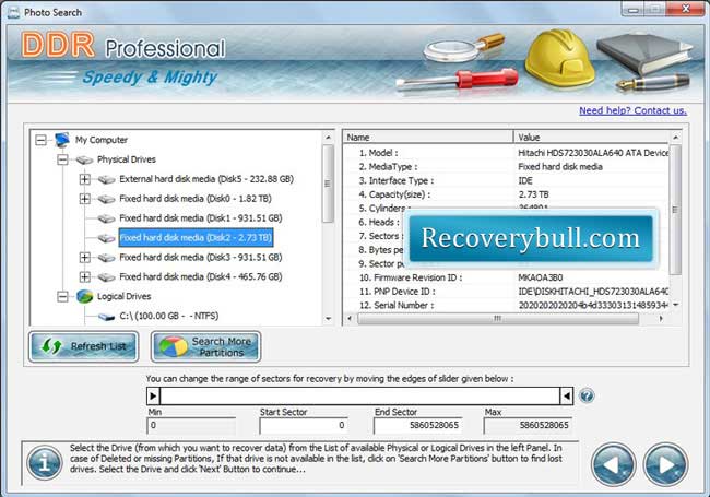 Screenshot of Windows Recovery