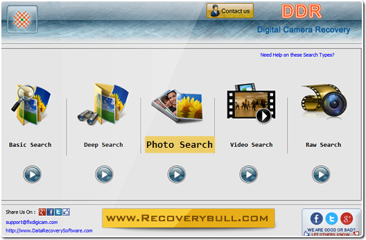 Digital Camera Data Recovery Software Screenshot