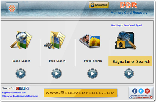 Memory Card Data Recovery Software Screenshot
