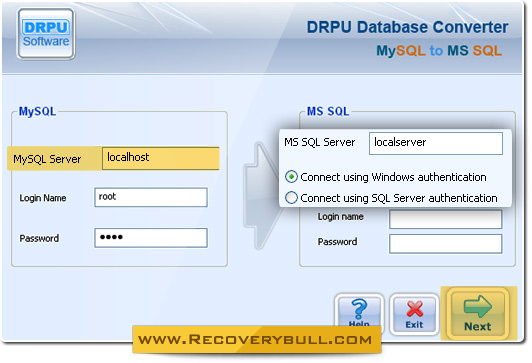 MySQL to MSSQL Database Converter Screenshot