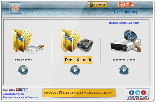 NTFS Data Recovery Software Screenshot