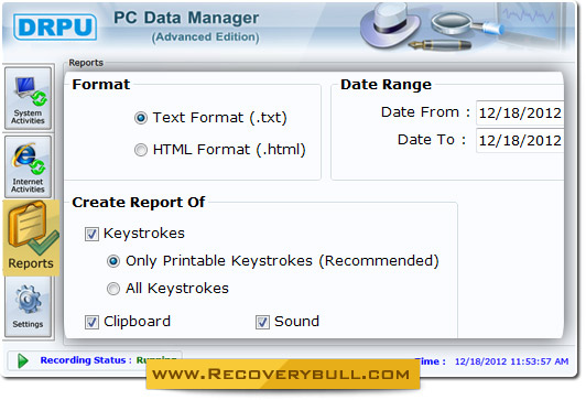 Advance KeyLogger Software Screenshot