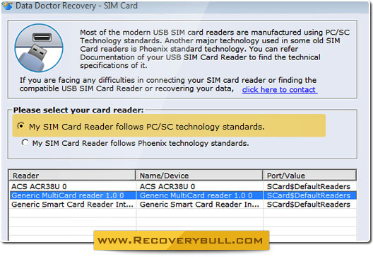 Sim Card Data Recovery Software Screenshot