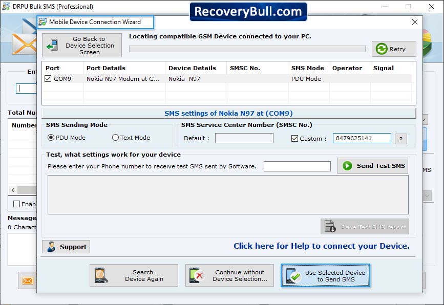 Mobile Phone Connection Wizard Mobile Phone Connection Wizard