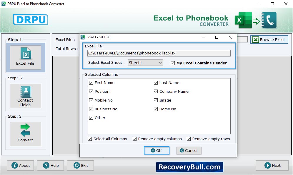 Excel to Phonebook Converter Software