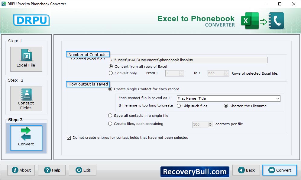 Excel to Phonebook Converter Software