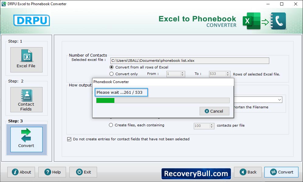 Excel to Phonebook Converter Software