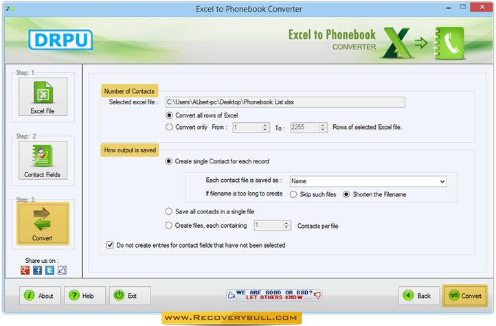 Excel to Phonebook Converter Software