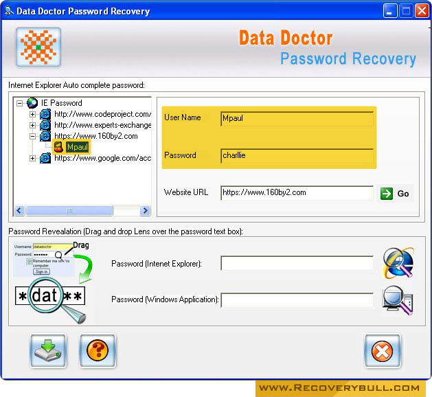 Internet Explorer Password Recovery Tool