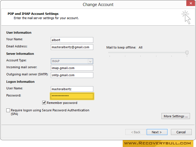 Change Account Change Account
