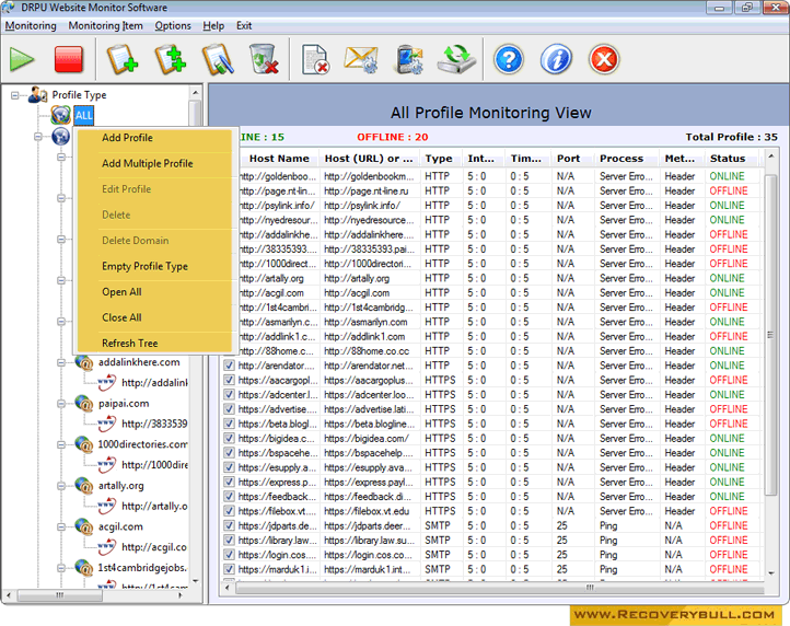 Website Monitoring Tool