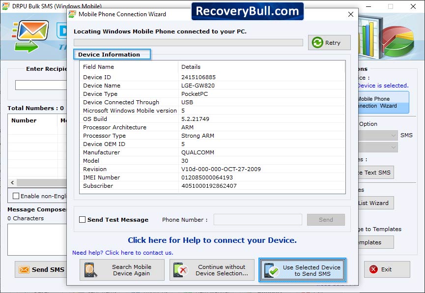 Bulk SMS Software for Windows Phones