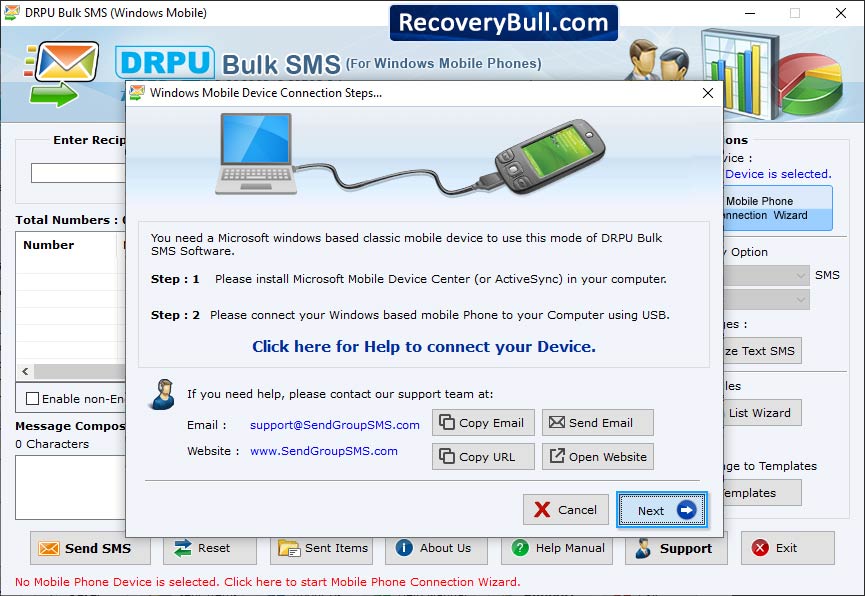 Bulk SMS Software for Windows Phones